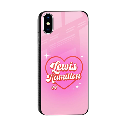 Lewis Hamilton sleek iphone x cover with tempered glass back and TPU edges