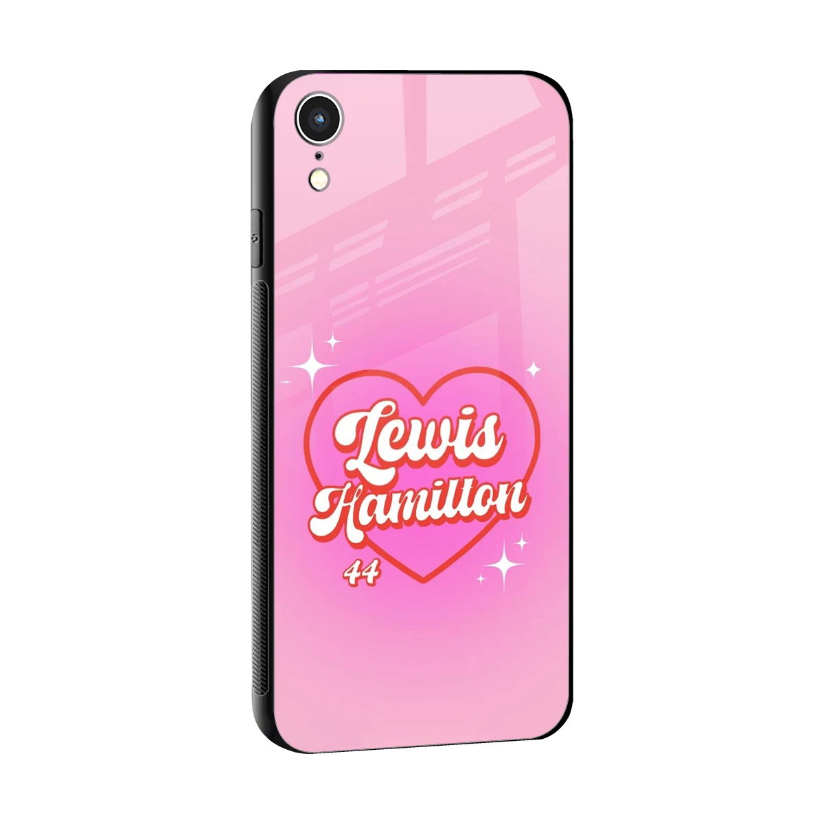 Lewis Hamilton sleek iphone xr cover with tempered glass back and TPU edges