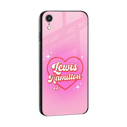 Lewis Hamilton sleek iphone xr cover with tempered glass back and TPU edges