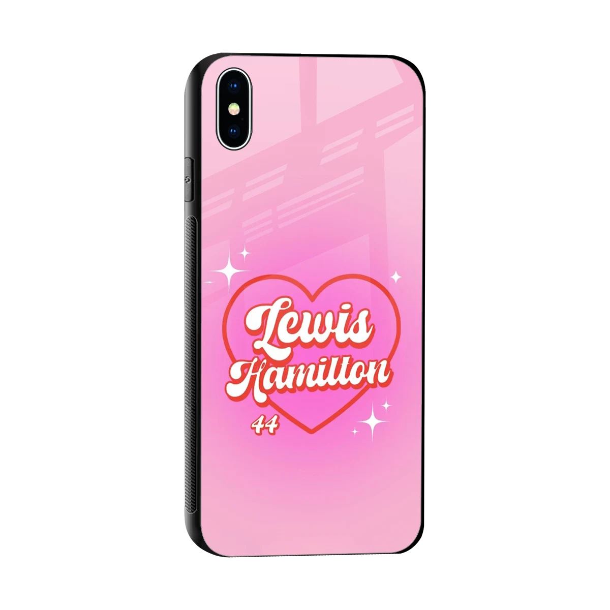 Lewis Hamilton sleek iphone xs max cover with tempered glass back and TPU edges