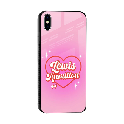 Lewis Hamilton sleek iphone xs max cover with tempered glass back and TPU edges