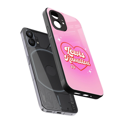 Lewis Hamilton sleek nothing phone 1 cover with tempered glass back and TPU edges