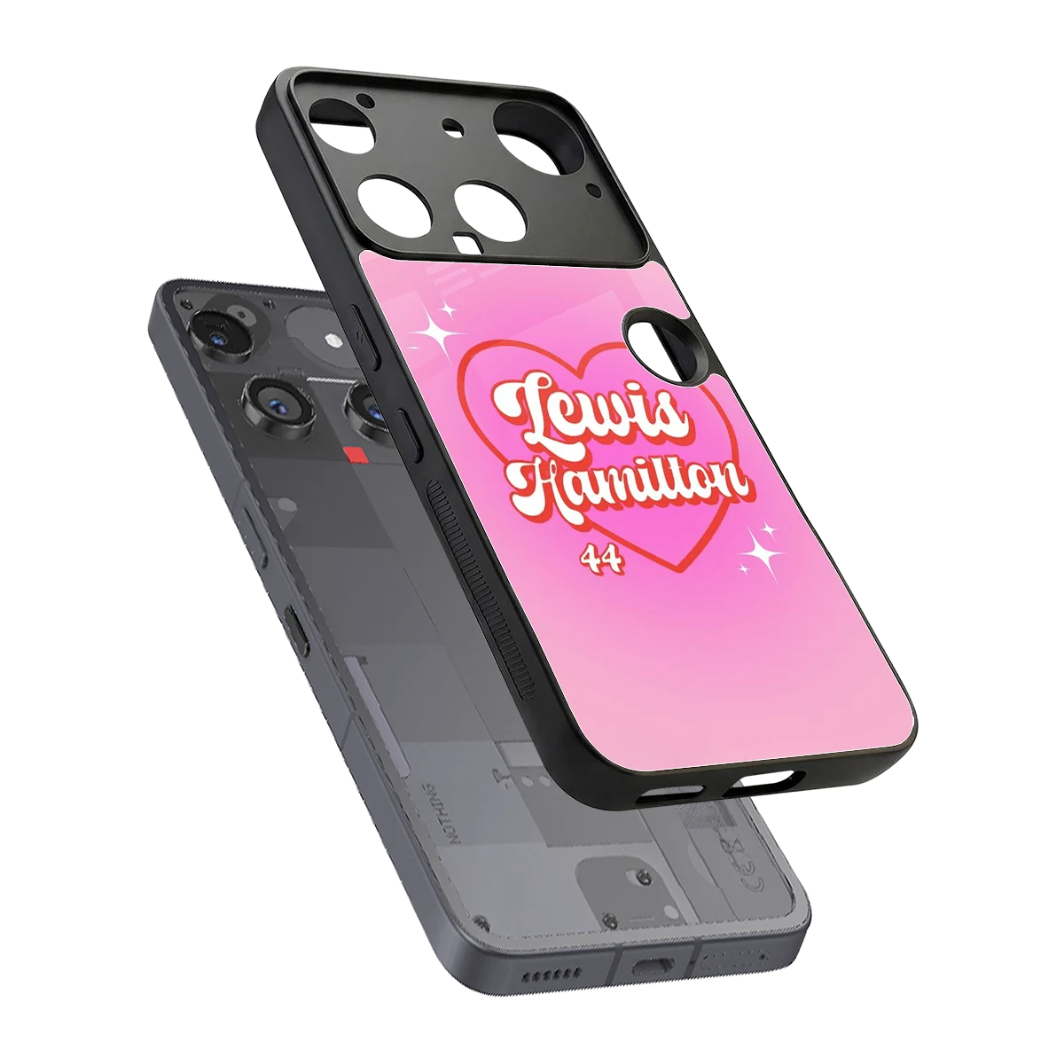 Lewis Hamilton sleek nothing phone 3 cover with tempered glass back and TPU edges