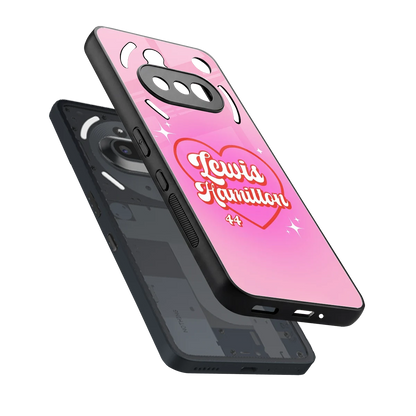 Lewis Hamilton sleek nothing phone 3a cover with tempered glass back and TPU edges