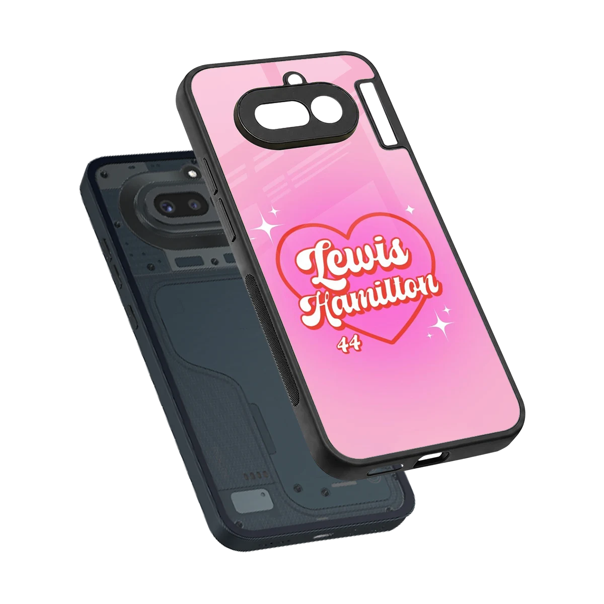 Lewis Hamilton sleek nothing phone 4a cover with tempered glass back and TPU edges