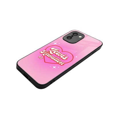 Lewis Hamilton stylish phone case for oneplus 15r | glossy glass and slim fit