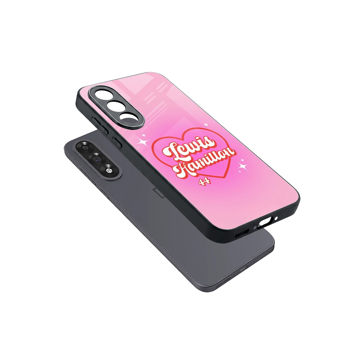 Lewis Hamilton sleek oneplus nord 5 cover with tempered glass back and TPU edges