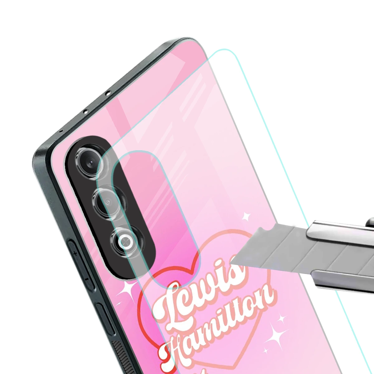 Lewis Hamilton stylish phone case for oneplus nord ce 4 | glossy glass and slim fit