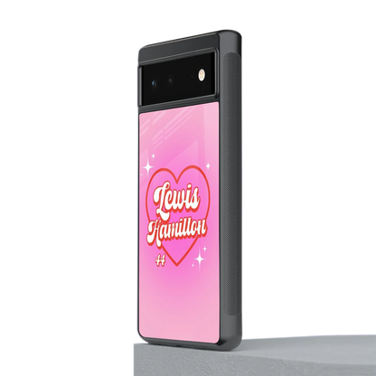 Lewis Hamilton stylish phone case for google pixel 6 | glossy glass and slim fit