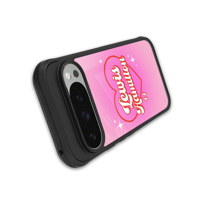 Lewis Hamilton stylish phone case for google pixel 9 pro xl | glossy glass and slim fit