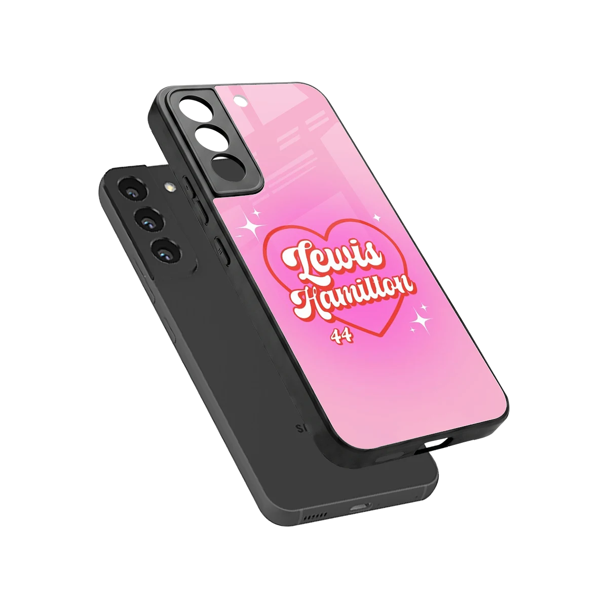 Lewis Hamilton sleek samsung galaxy s22 cover with tempered glass back and TPU edges