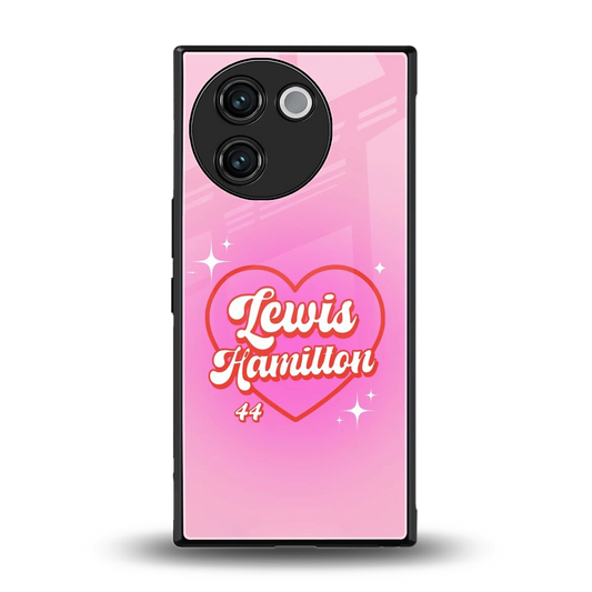 Lewis Hamilton back phone cover | glass case for vivo v30e