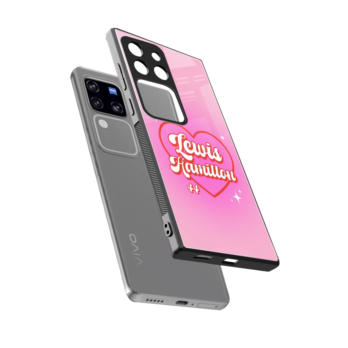 Lewis Hamilton sleekvivo v30 pro cover with tempered glass back and TPU edges
