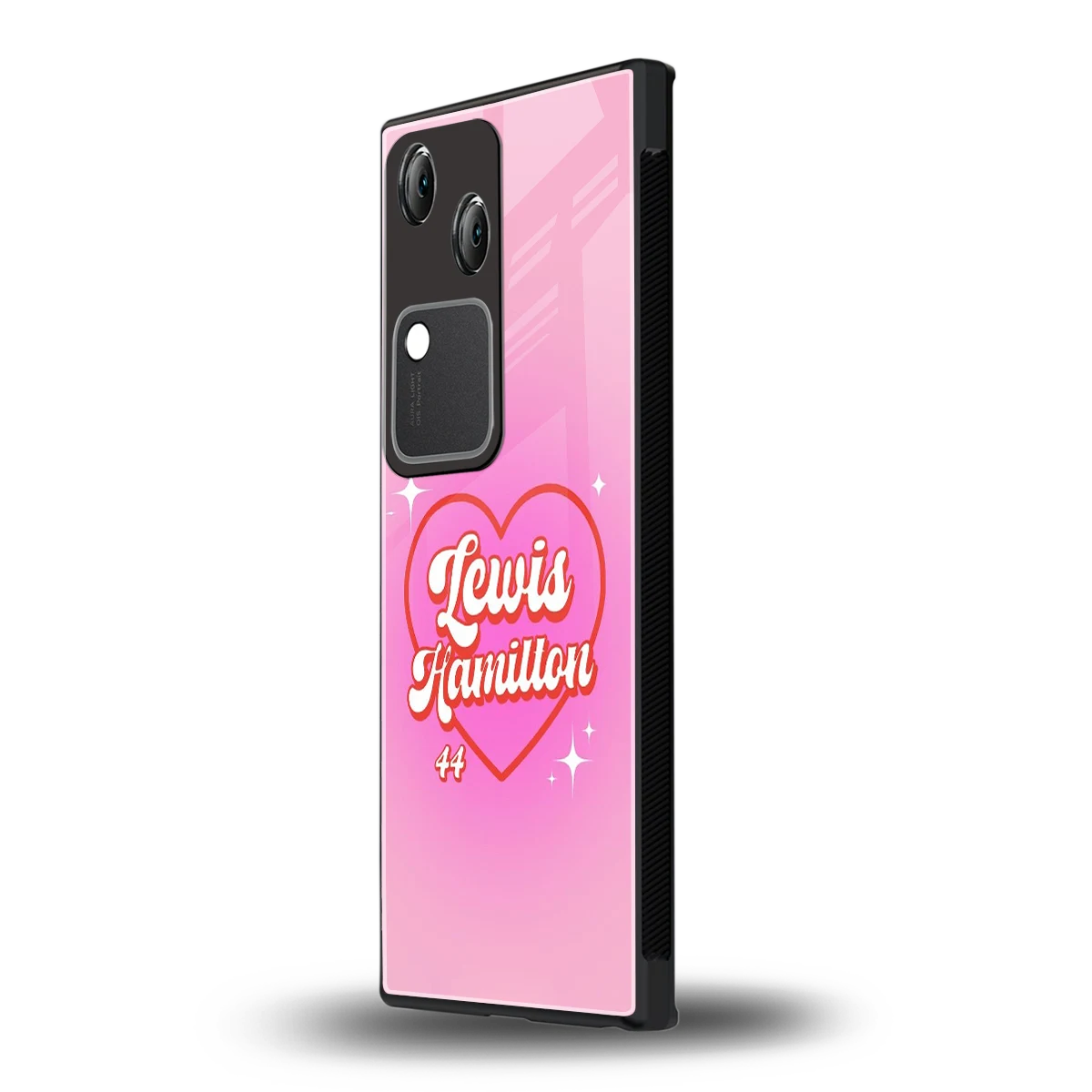 Lewis Hamilton vivo v30 mobile cover | shockproof glass phone case