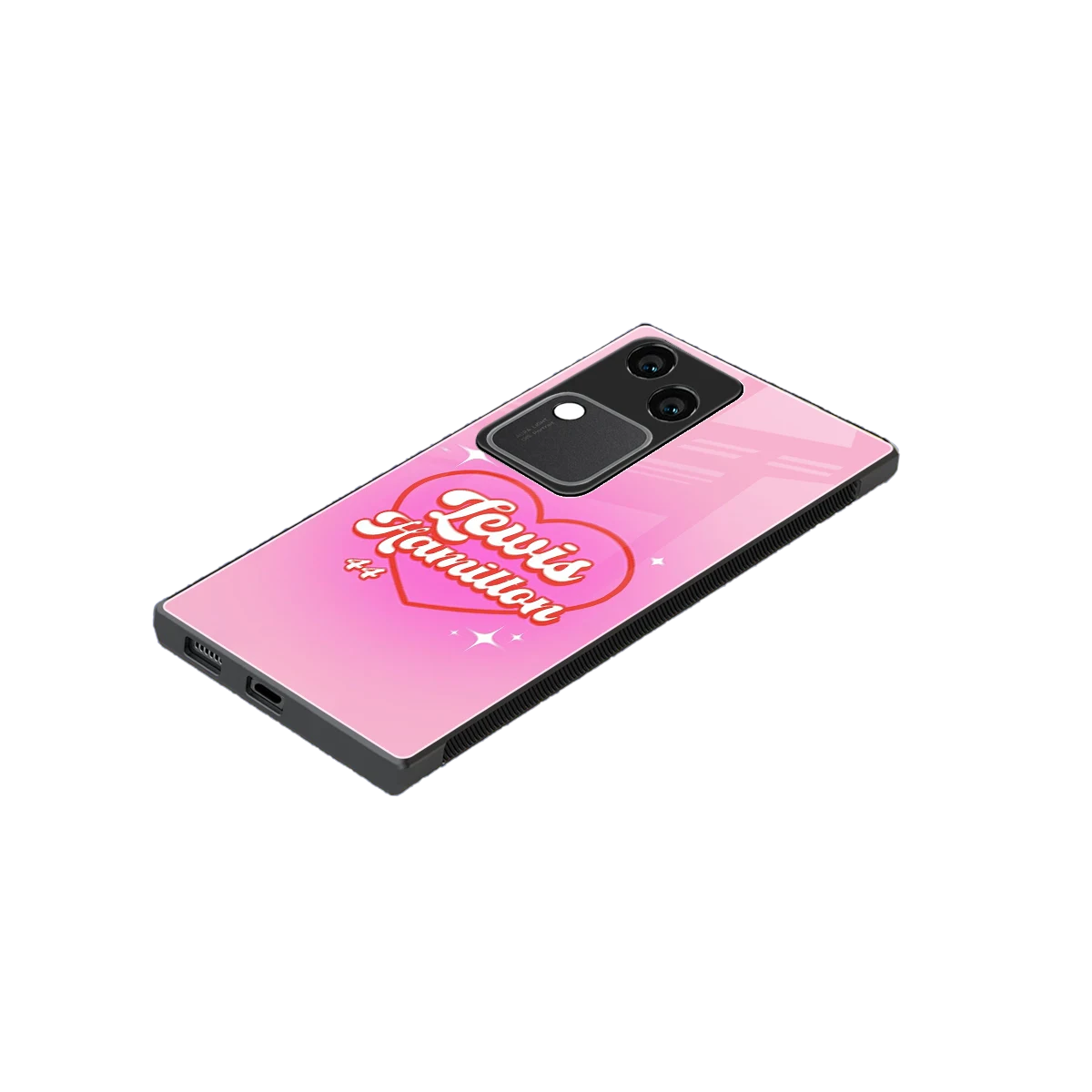 Lewis Hamilton stylish phone case for vivo v30 | glossy glass and slim fit