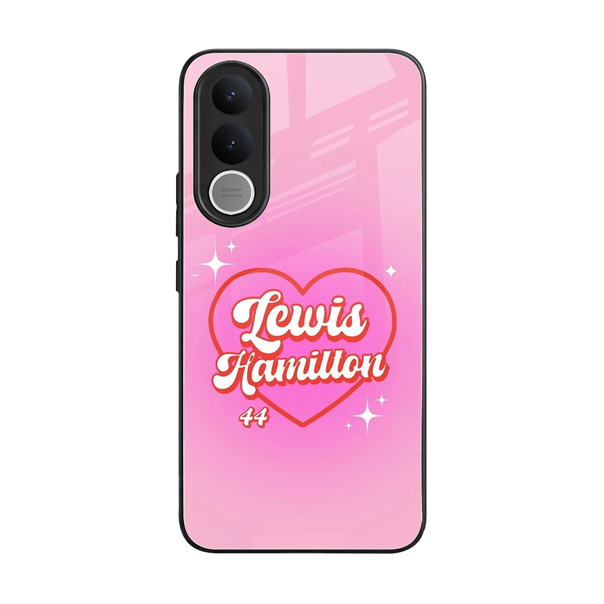 Lewis Hamilton back phone cover | glass case for vivo v70 fe