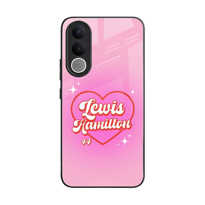 Lewis Hamilton back phone cover | glass case for vivo v70 fe