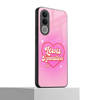 Lewis Hamilton vivo v70 fe mobile cover | shockproof glass phone case