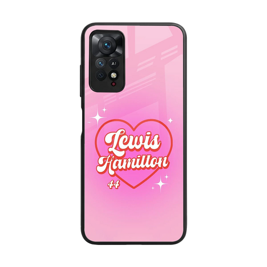 Lewis Hamilton back phone cover | glass case for redmi note 11 pro
