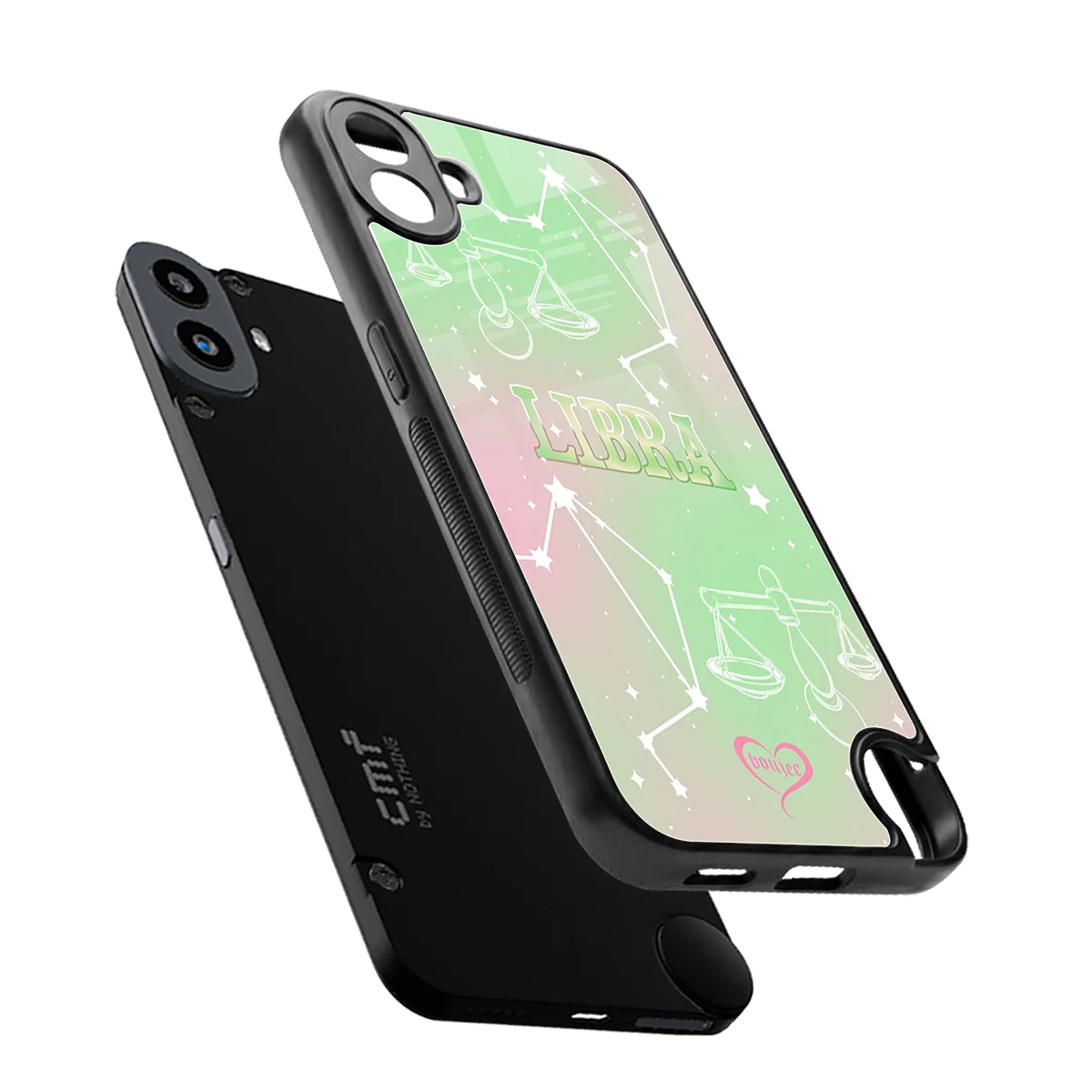 Libra Aura sleek cmf nothing phone 1 cover with tempered glass back and TPU edges