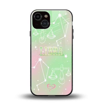 Libra Aura back phone cover | glass case for iphone 14