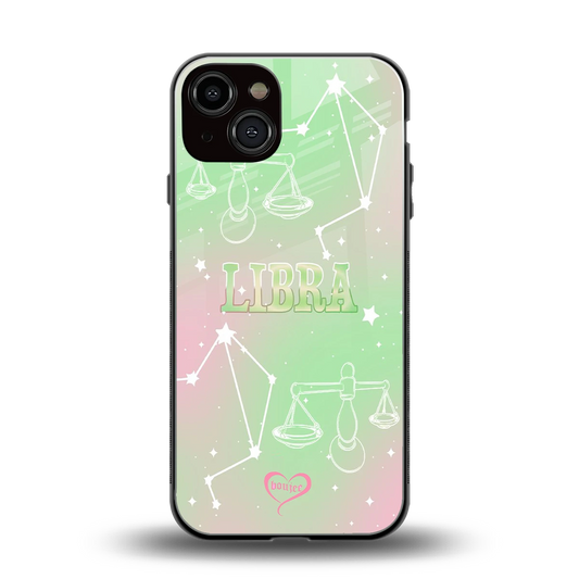 Libra Aura back phone cover | glass case for iphone 14