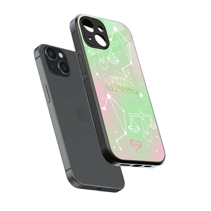 Libra Aura sleek iphone 13 cover with tempered glass back and TPU edges
