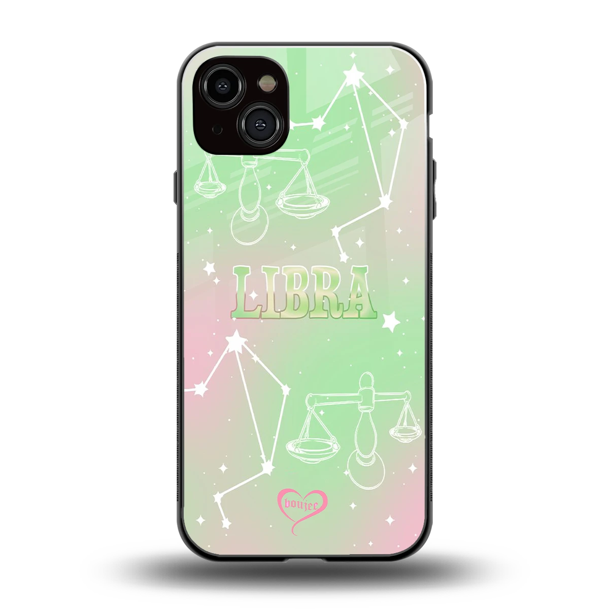 Libra Aura back phone cover | glass case for iphone 14 plus
