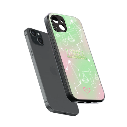 Libra Aura sleek iphone 14 plus cover with tempered glass back and TPU edges