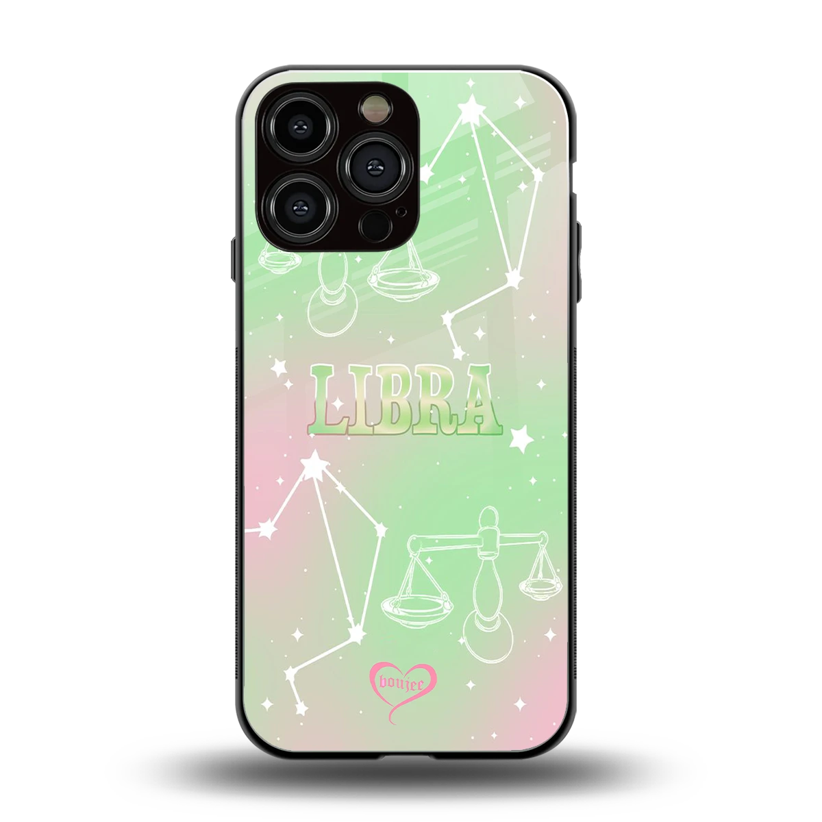 Libra Aura back phone cover | glass case for iphone 15 pro max