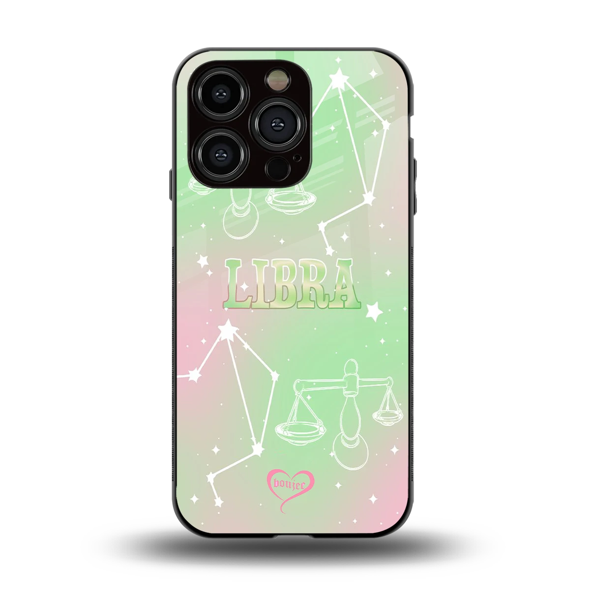 Libra Aura back phone cover | glass case for iphone 15 pro