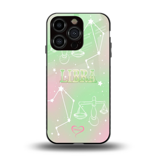Libra Aura back phone cover | glass case for iphone 15 pro