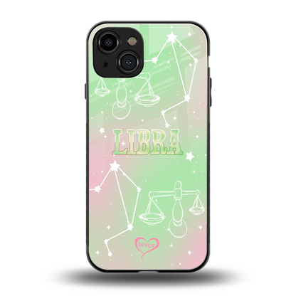 Libra Aura back phone cover | glass case for iphone 15