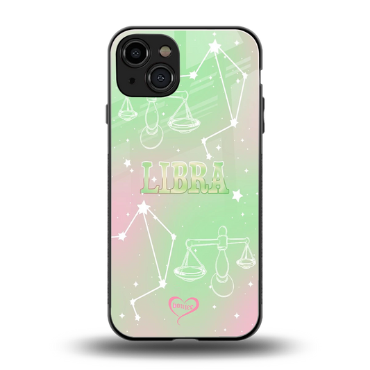 Libra Aura back phone cover | glass case for iphone 15