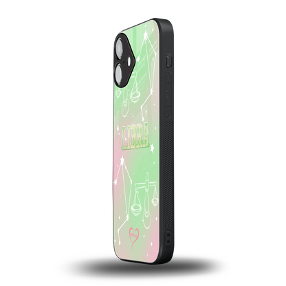 Libra Aura iphone 16 plus mobile cover | shockproof glass phone case