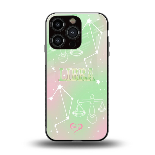 Libra Aura back phone cover | glass case for iphone 16 pro