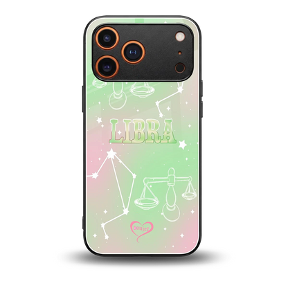 Libra Aura back phone cover | glass case for iphone 17 pro