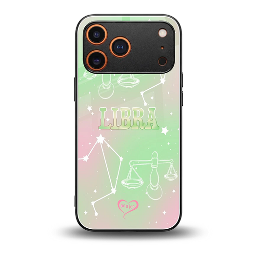 Libra Aura back phone cover | glass case for iphone 17 pro max