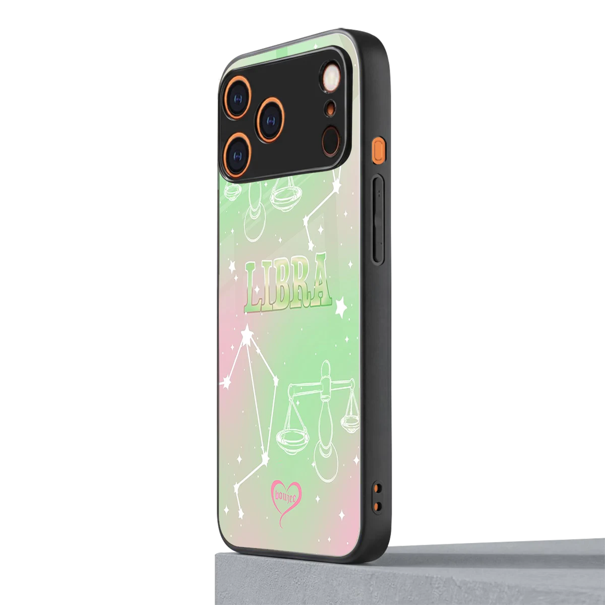 Libra Aura iphone 17 pro mobile cover | shockproof glass phone case