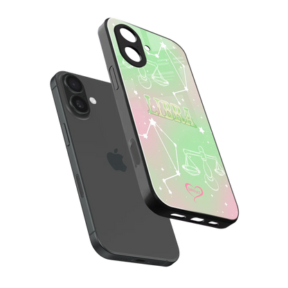 Libra Aura sleek iphone 17 cover with tempered glass back and TPU edges