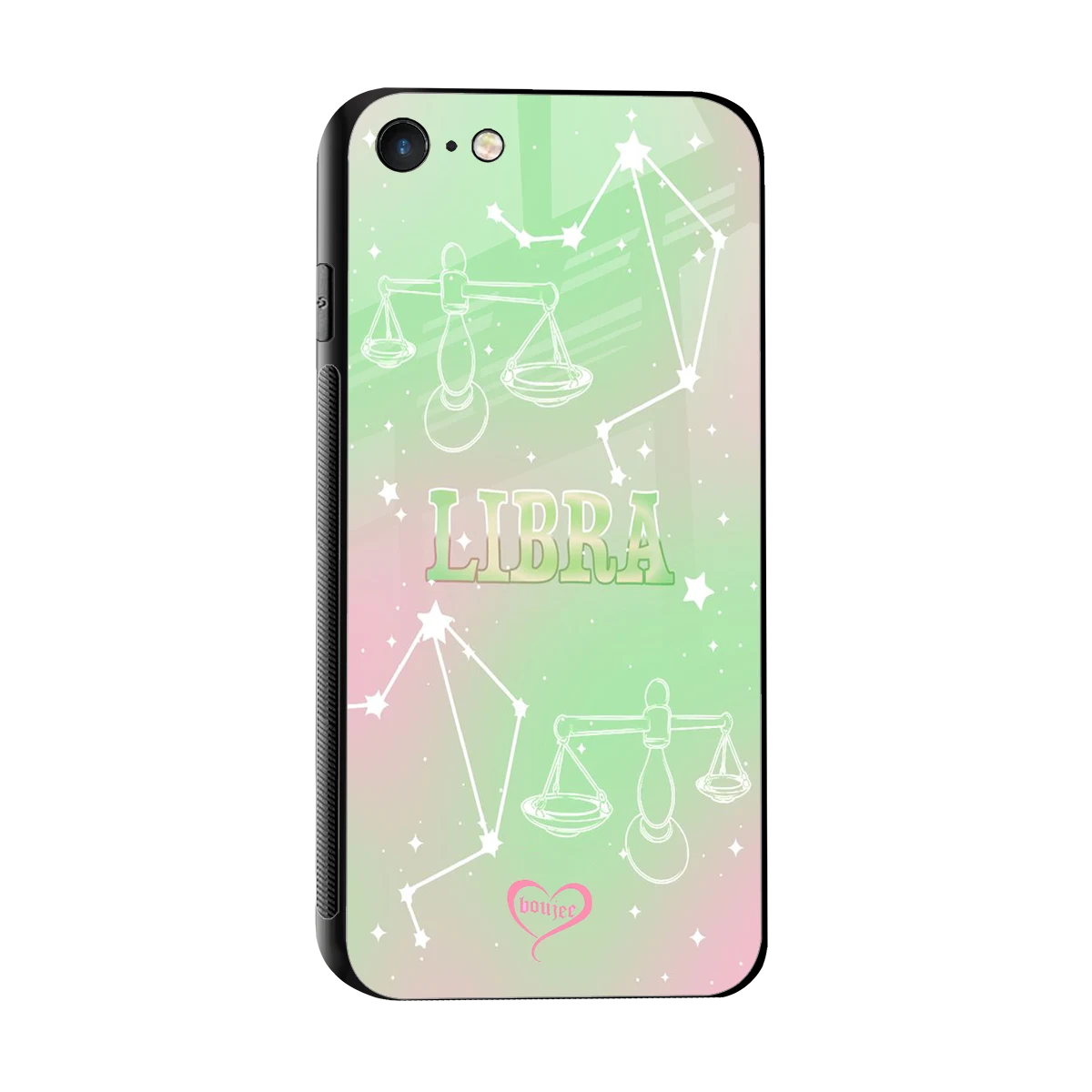 Libra Aura sleek iphone 7 cover with tempered glass back and TPU edges
