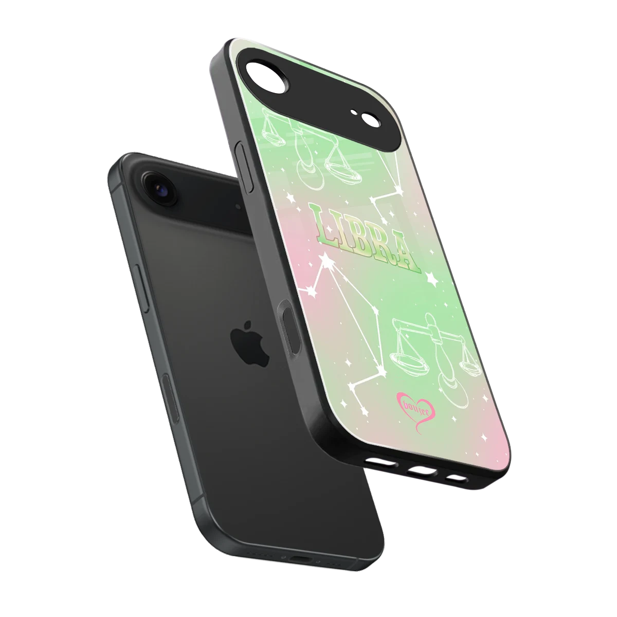 Libra Aura sleek iphone air cover with tempered glass back and TPU edges