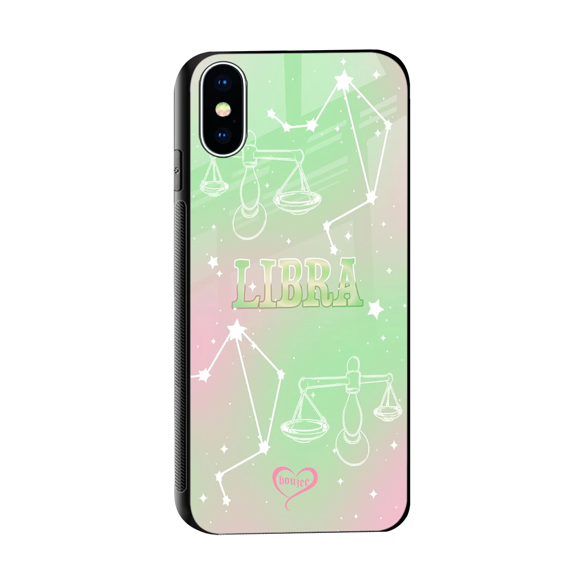 Libra Aura sleek iphone xs cover with tempered glass back and TPU edges