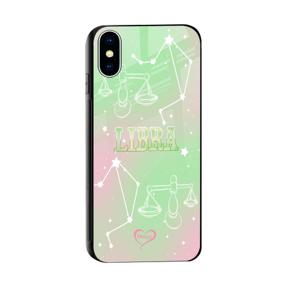 Libra Aura sleek iphone xs cover with tempered glass back and TPU edges
