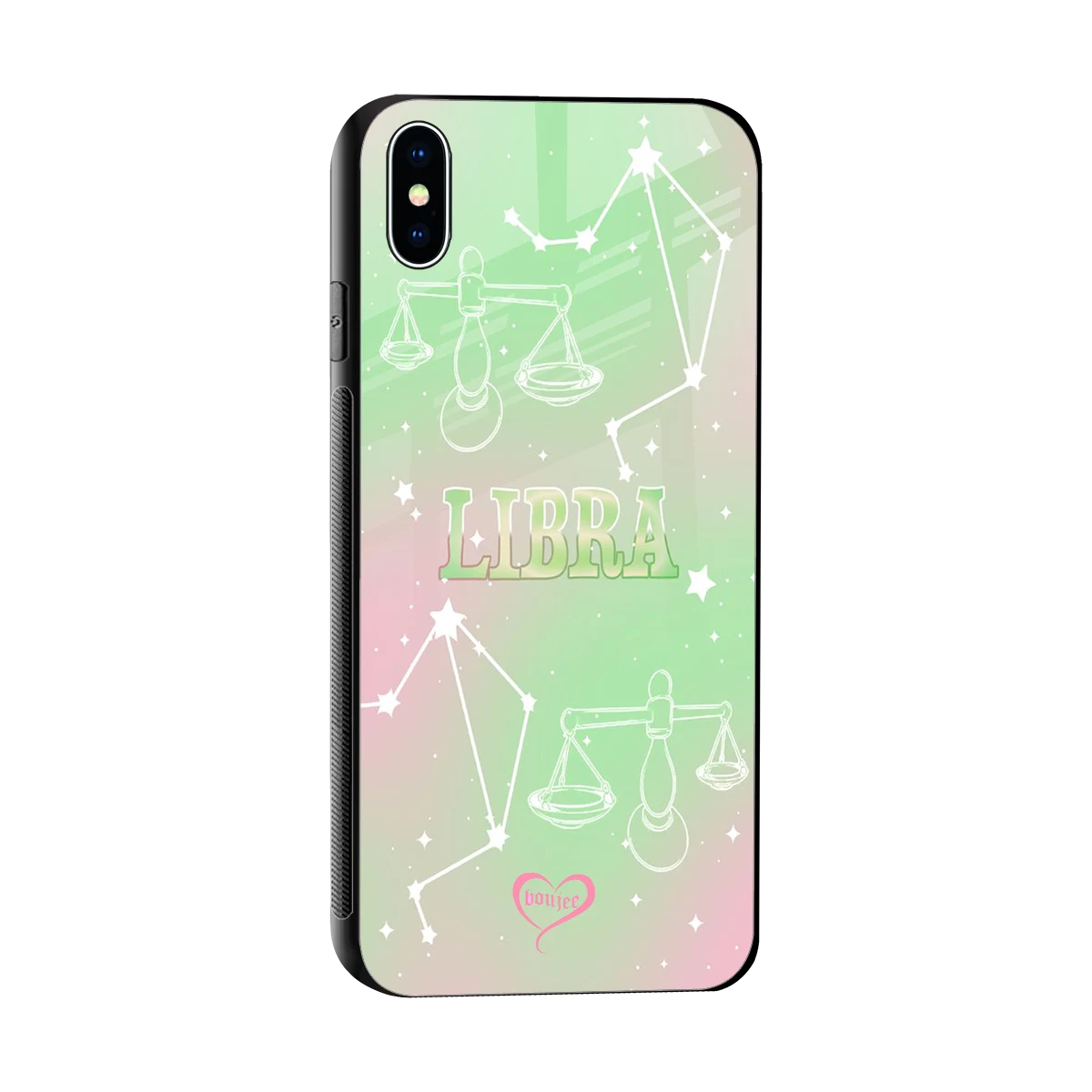 Libra Aura sleek iphone xs max cover with tempered glass back and TPU edges