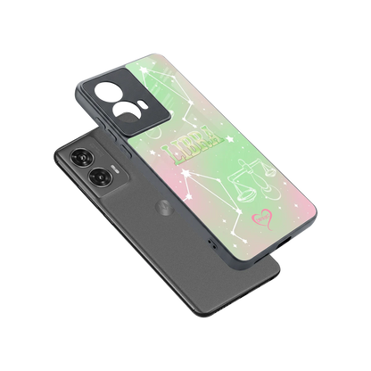 Libra Aura sleek motorola edge 50 fusion cover with tempered glass back and TPU edges
