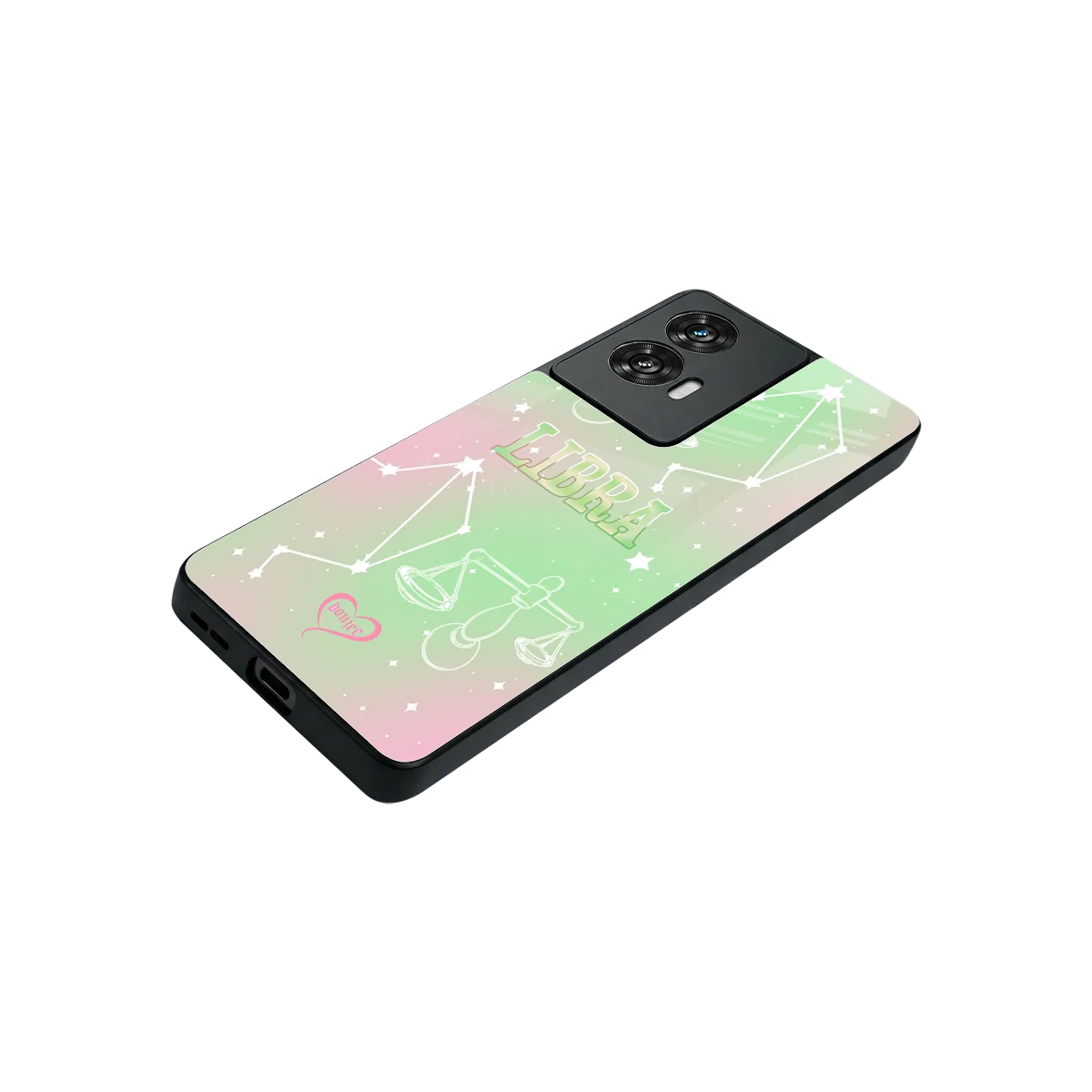 Libra Aura stylish phone case for motorola edge 50 fusion | glossy glass and slim fit