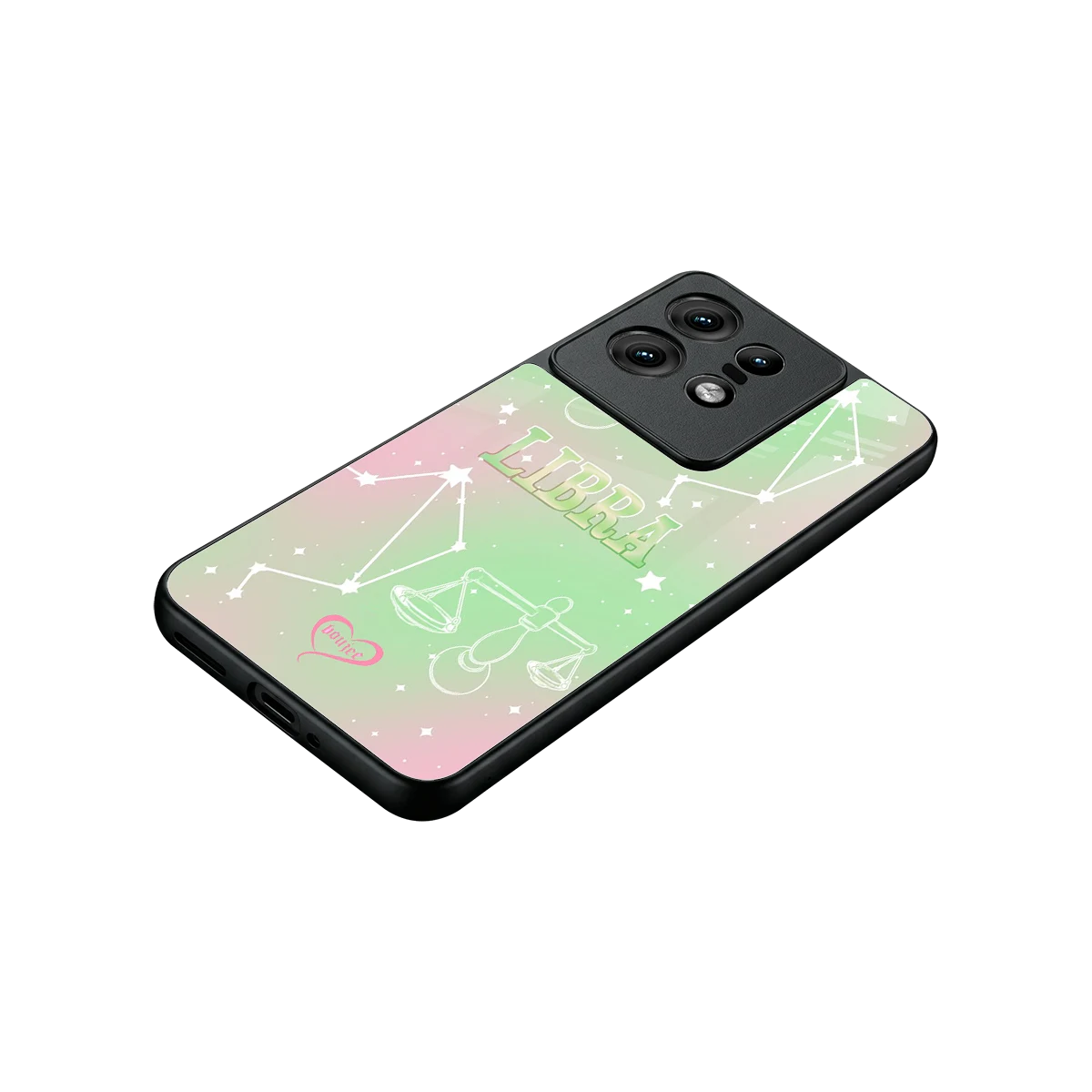 Libra Aura stylish phone case for motorola edge 50 pro | glossy glass and slim fit