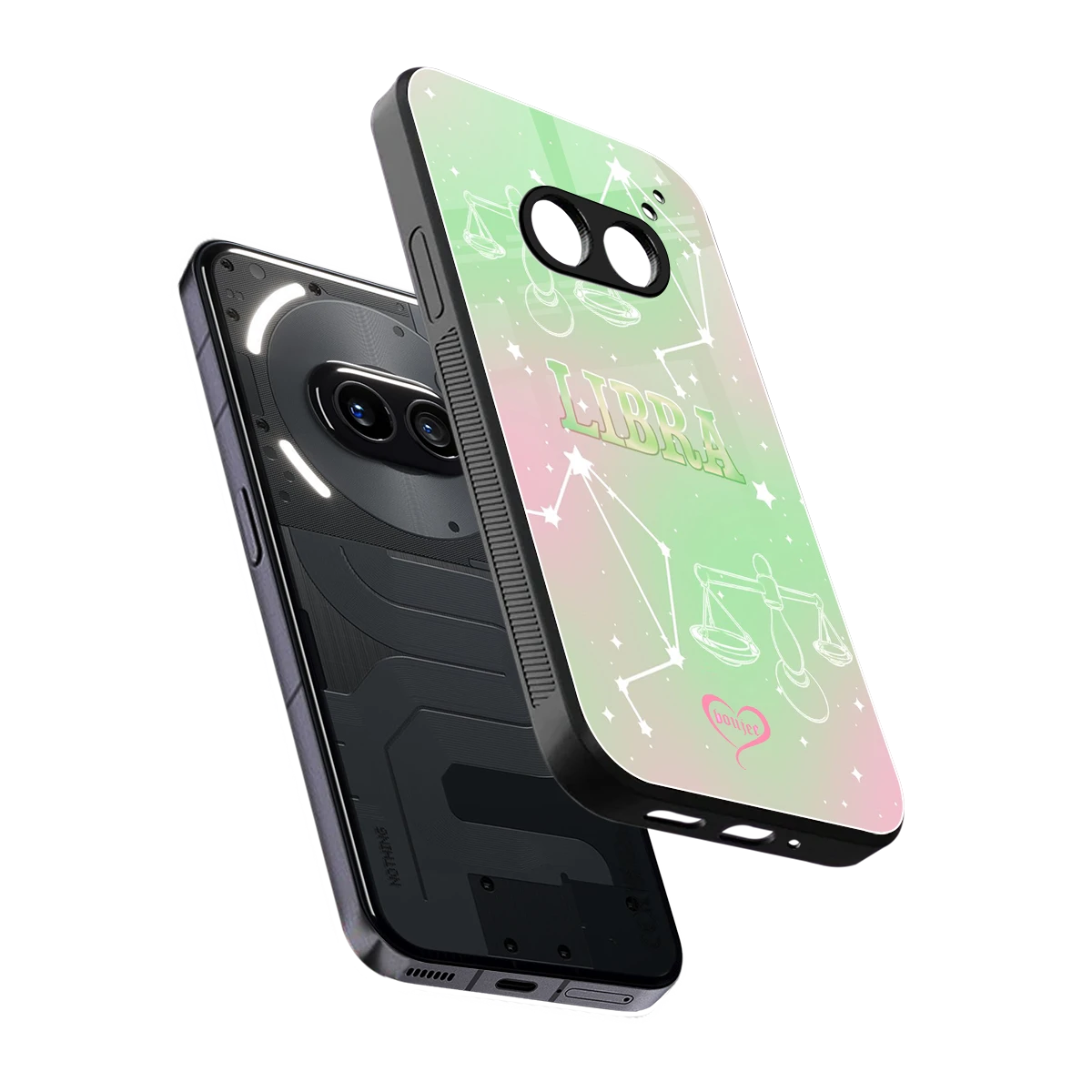 Libra Aura sleek nothing phone 2a cover with tempered glass back and TPU edges