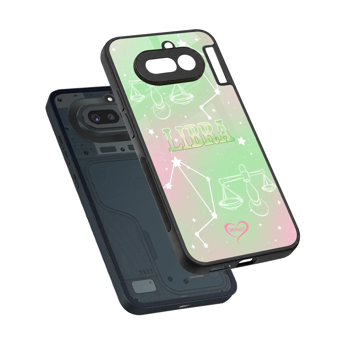 Libra Aura sleek nothing phone 4a cover with tempered glass back and TPU edges